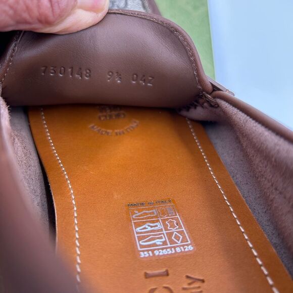 Men's Gucci, AYRTON interlocking G Driver loafers size 9.5 made in Italy - Picture 10 of 13